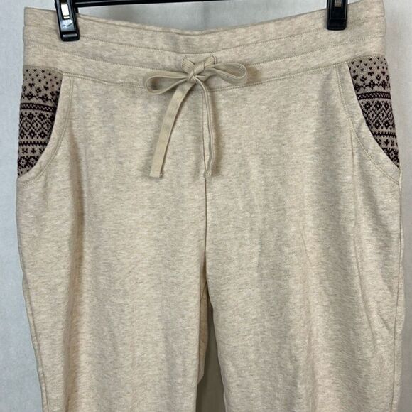 Aerie Knit Joggers Sz Large Cream Sweater Knit Pocket Detail - Picture 2 of 8